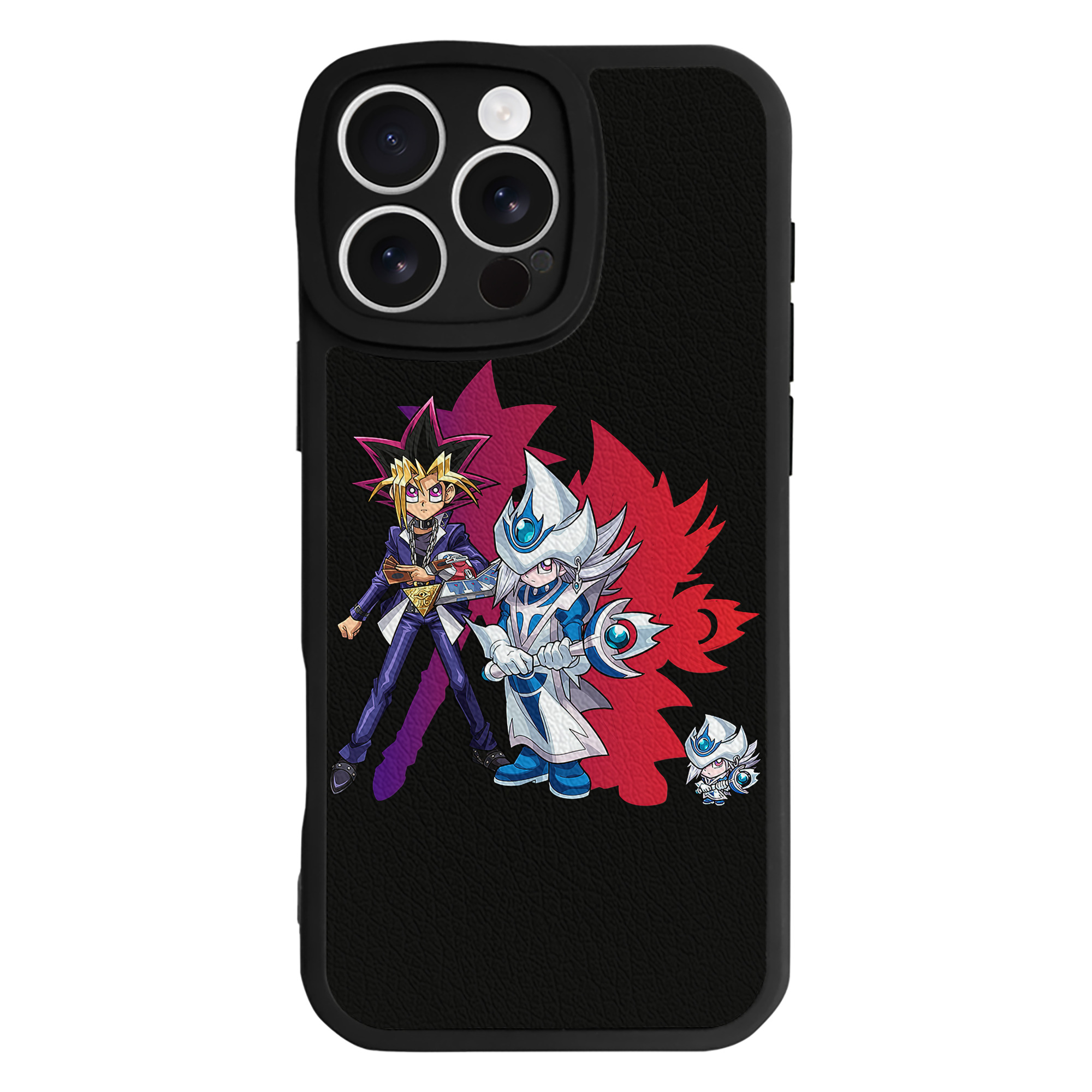 （画像用） 遊☆戯☆王 Yu-Gi-Oh! 【iPhone 16シリーズ対応】シリコンスマホケース（レザー調） 材質：シリコン